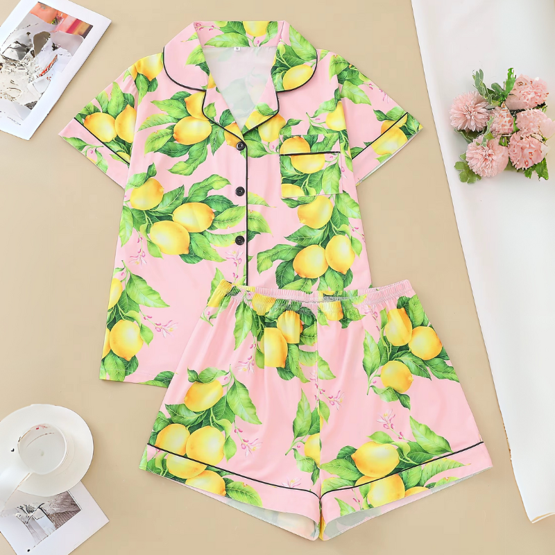 Pijama Limone Americano Feminino Curto