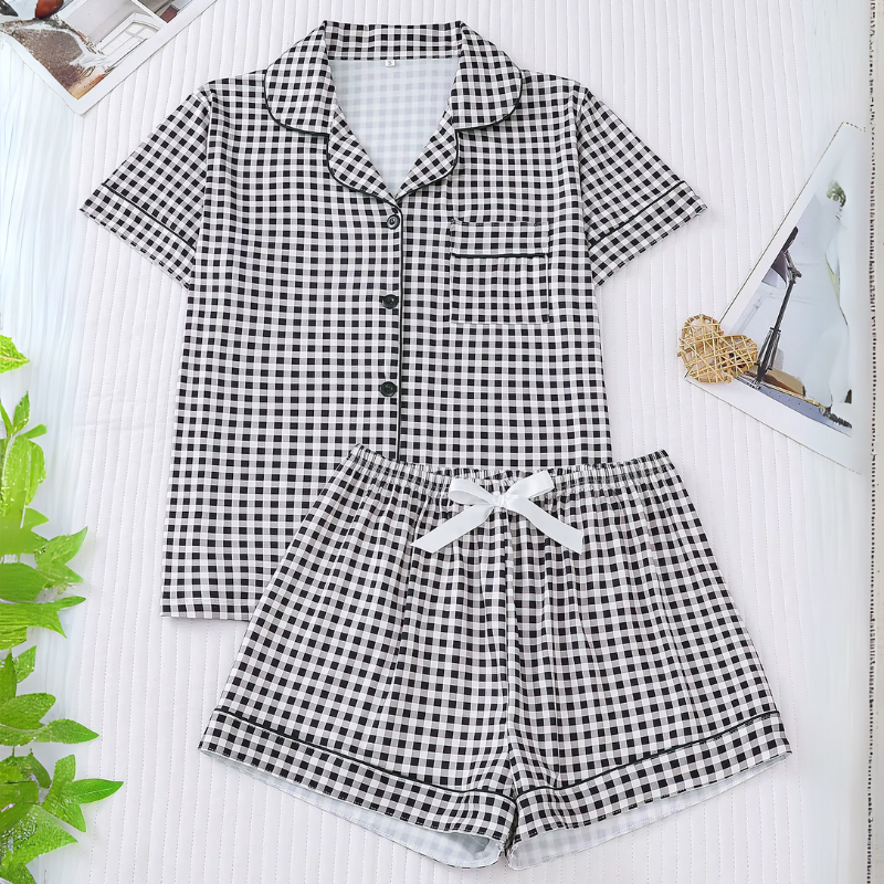 Pijama Noite Clássica Americano Feminino Curto