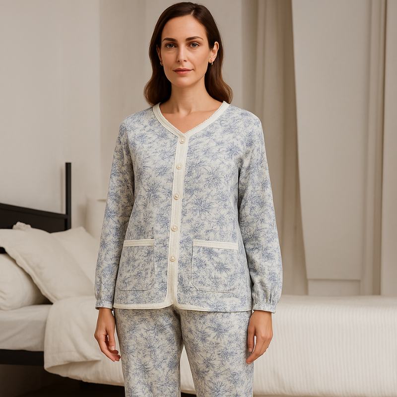 Pijama Bleu Antique Feminino Longo