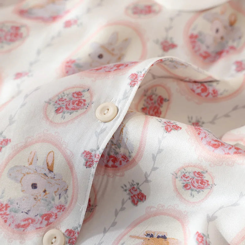 Pijama Dream Bunny Feminino Longo em Viscose