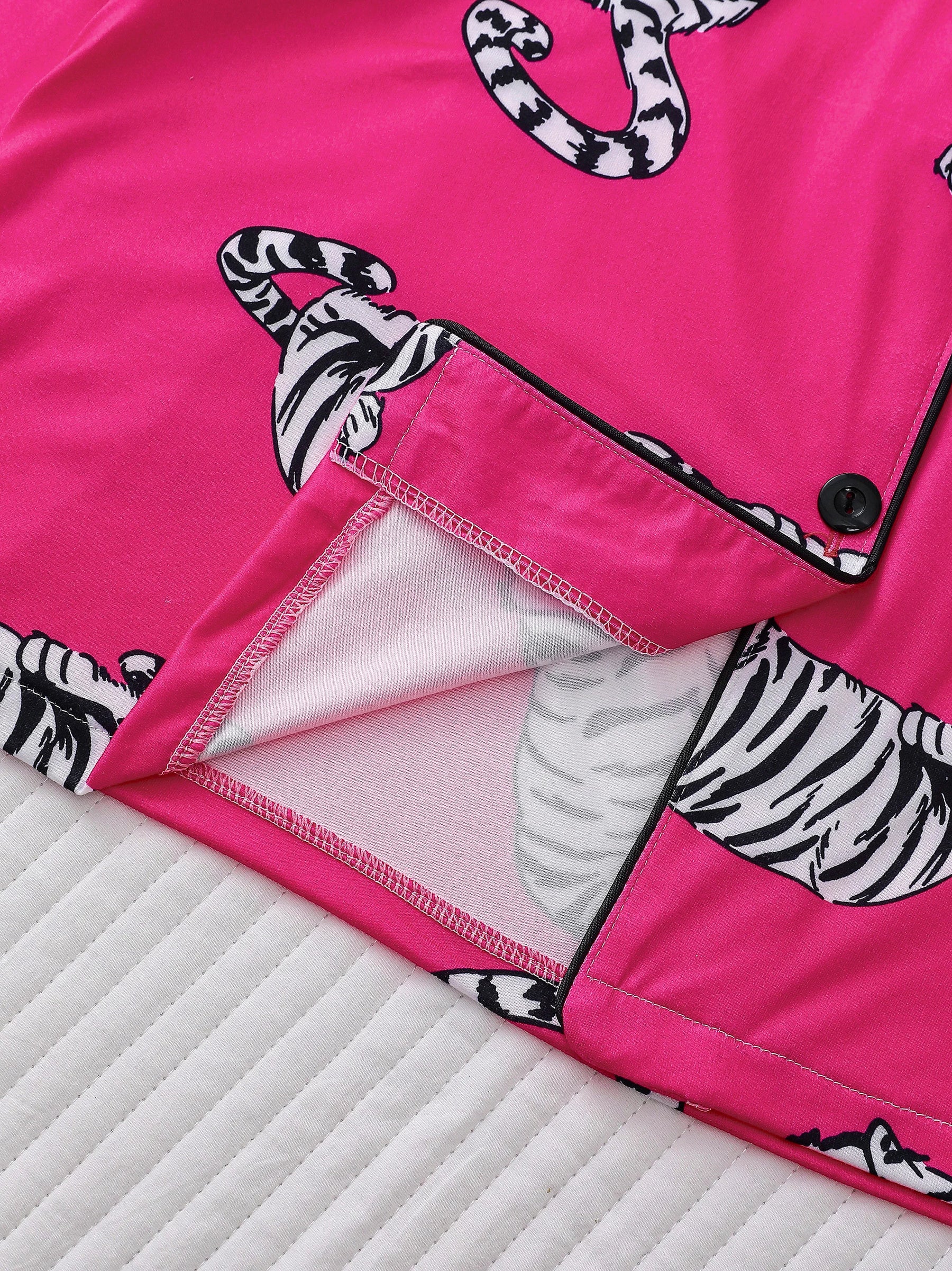 Pijama Pink Tiger Americano Feminino Longo