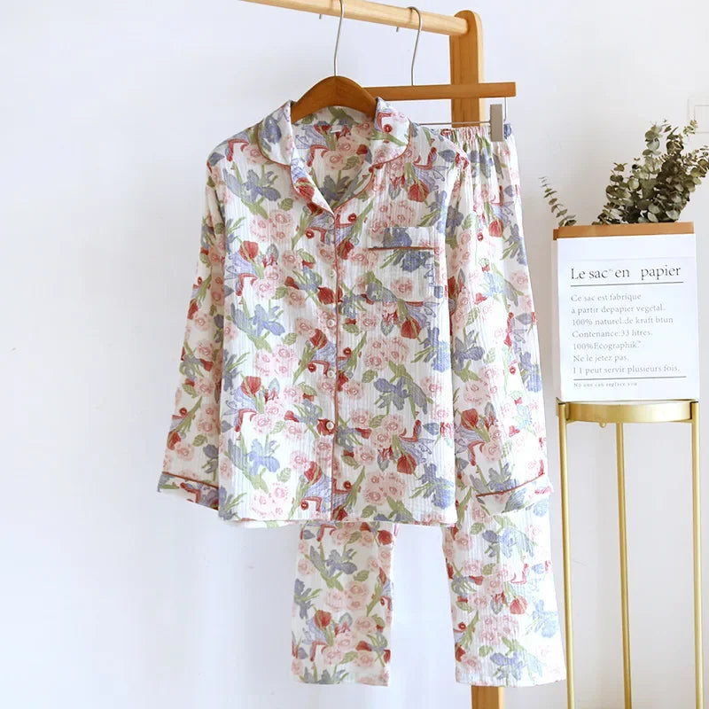 Pijama Garden Bloom Americano Feminino Longo