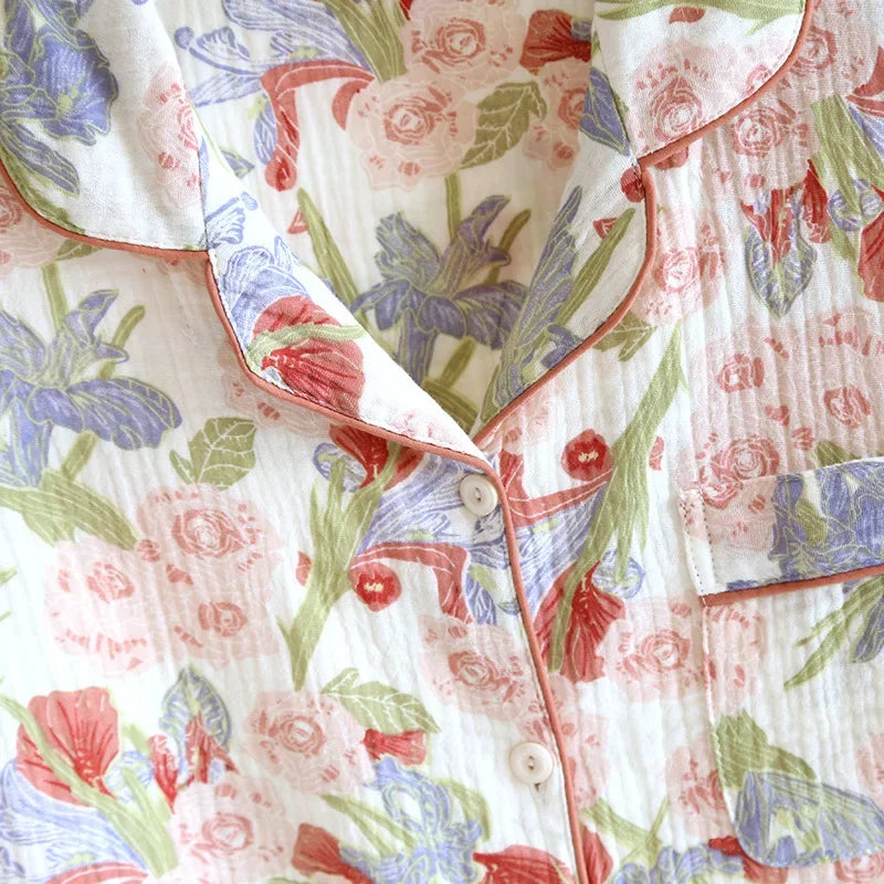 Pijama Garden Bloom Americano Feminino Longo
