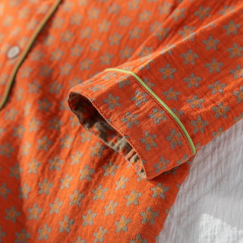 Pijama Sunny Bloom Feminino Longo em Algodão