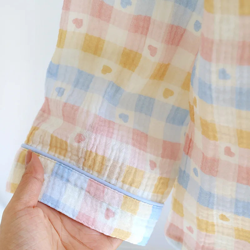 Pijama Casa Poesia Feminino Longo em Algodão
