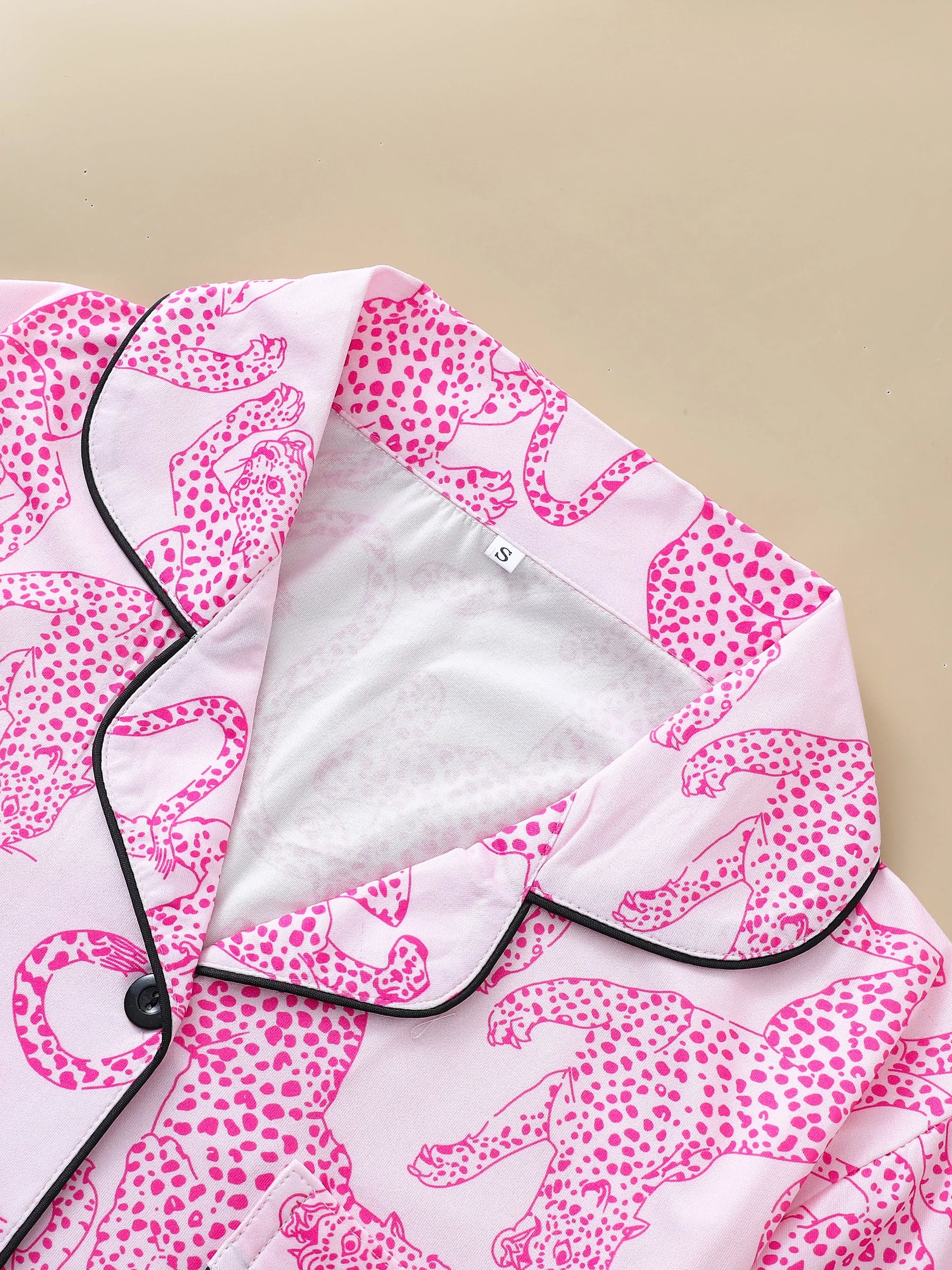Pijama Pink Panthera Americano Feminino Curto