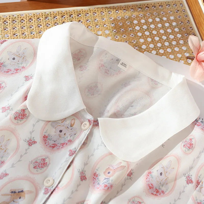 Pijama Dream Bunny Feminino Longo em Viscose