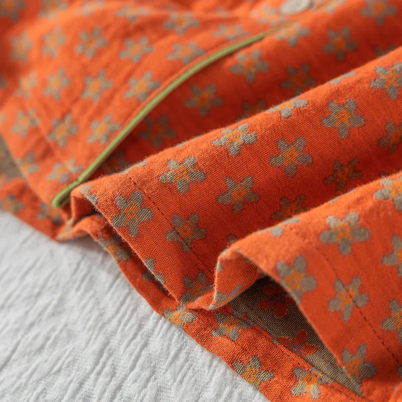 Pijama Sunny Bloom Feminino Longo em Algodão