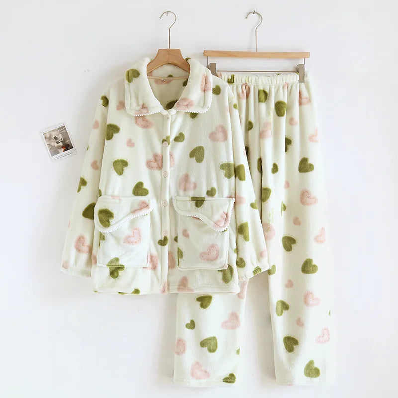 Pijama Flanelado Cozy Love Feminino Longo