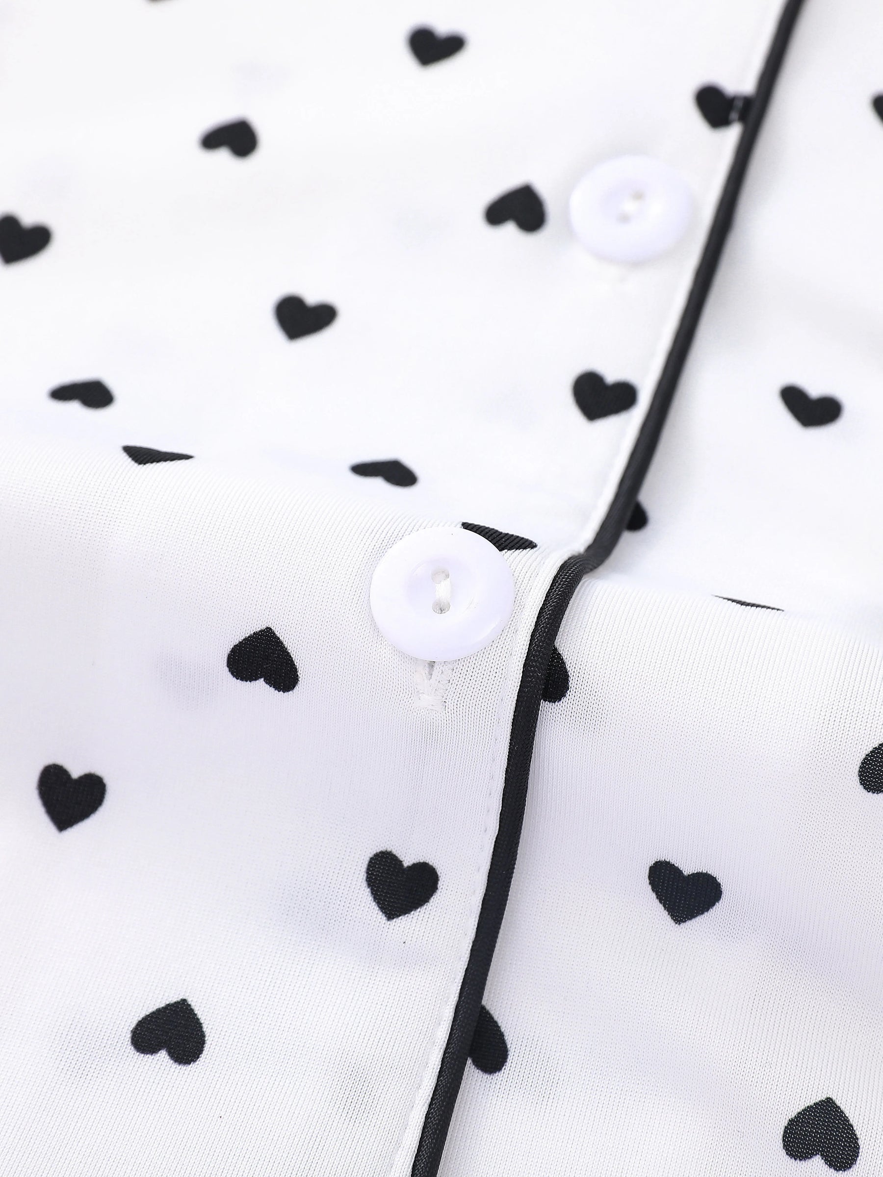 Pijama Amor em Preto & Branco Feminino Longo