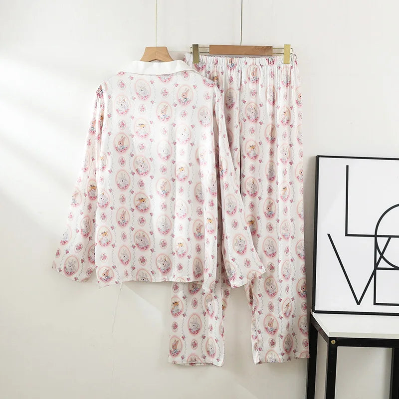 Pijama Dream Bunny Feminino Longo em Viscose