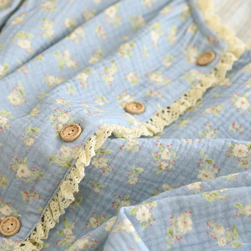 Pijama Flor da Manhã Feminino Longo em Algodão