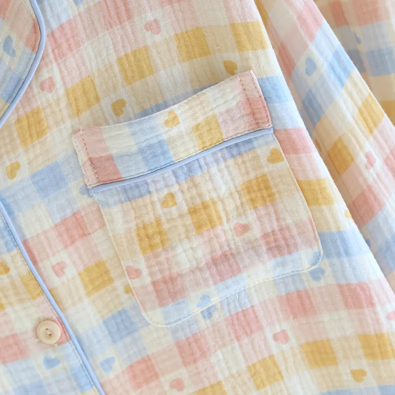 Pijama Casa Poesia Feminino Longo em Algodão