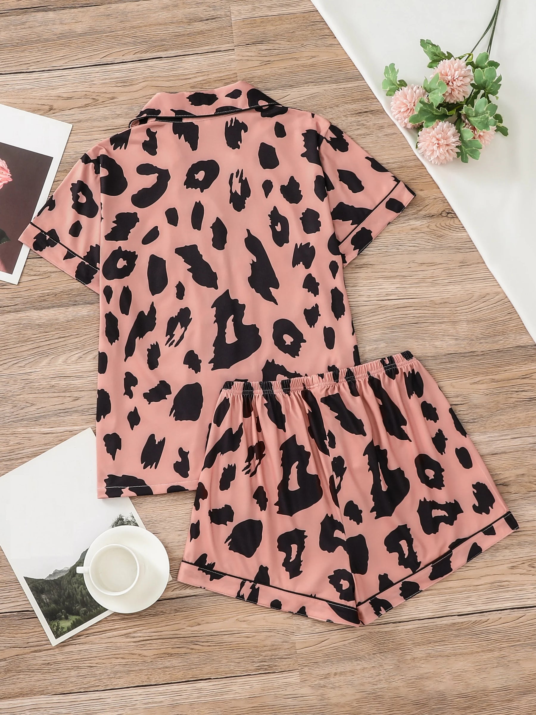 Pijama Chic Feline Americano Feminino Curto