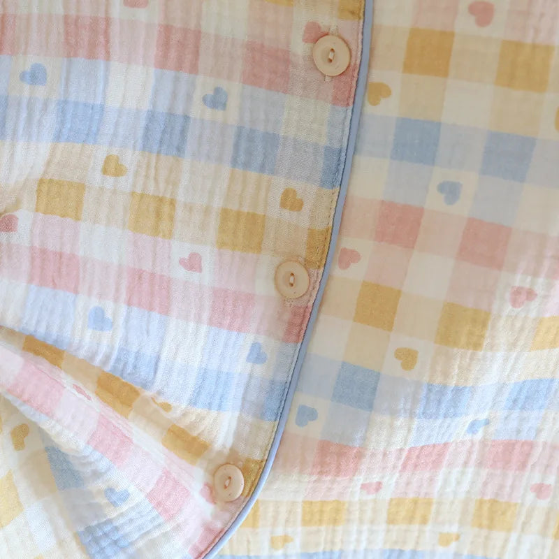 Pijama Casa Poesia Feminino Longo em Algodão
