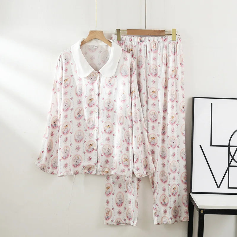 Pijama Dream Bunny Feminino Longo em Viscose