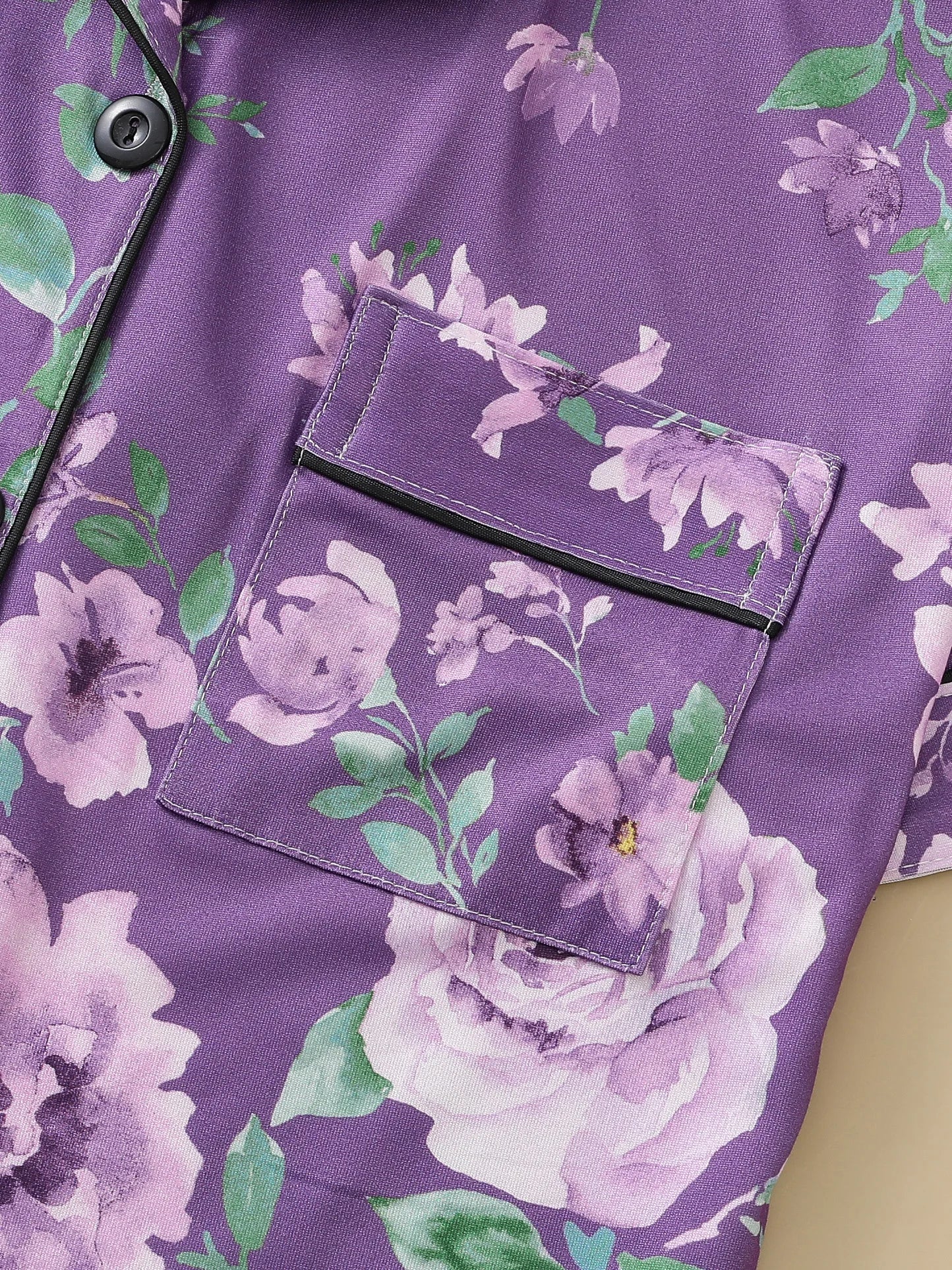 Pijama Lavanda di Sera Americano Feminino Curto