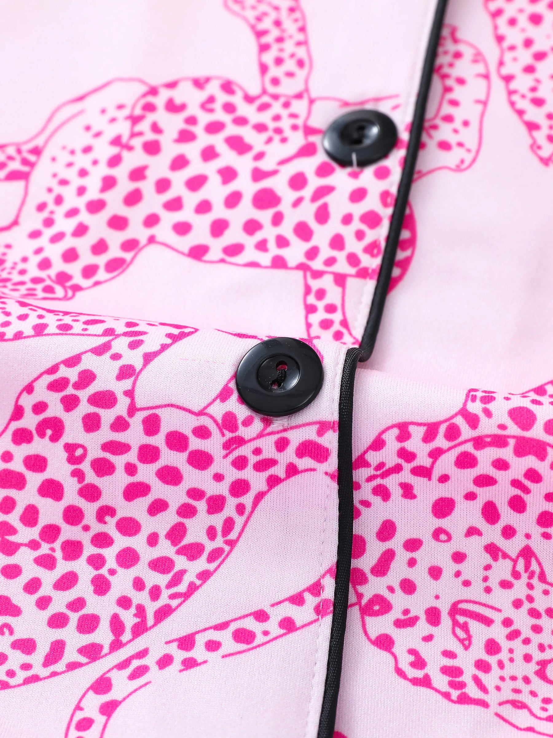 Pijama Pink Panthera Americano Feminino Curto