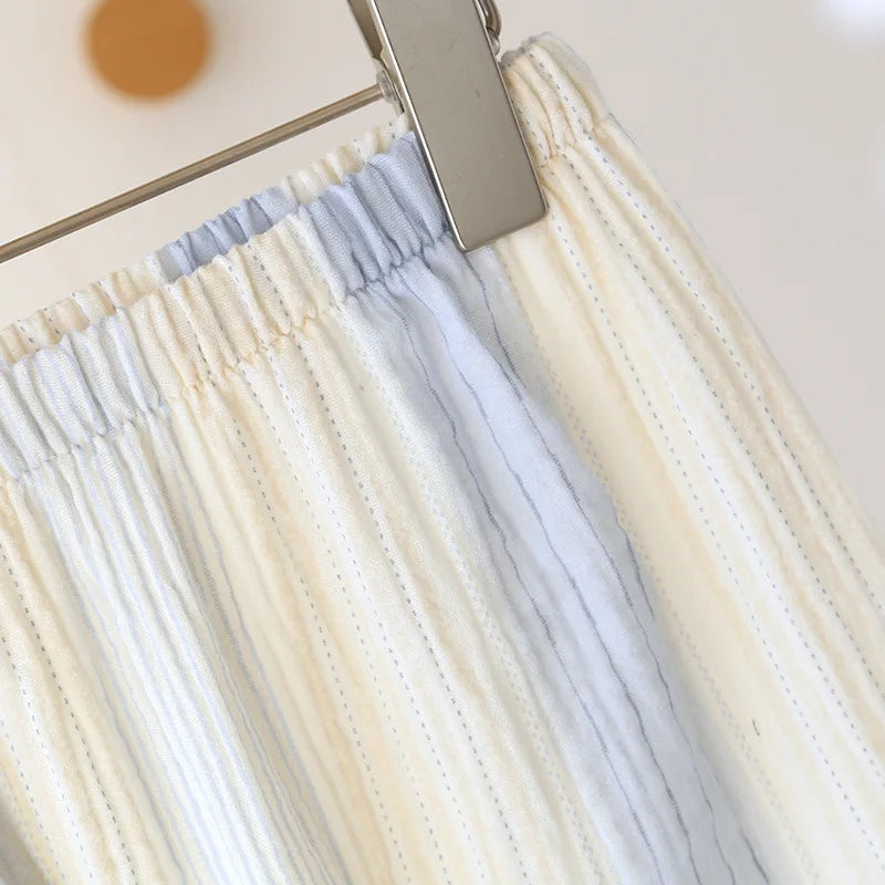 Pijama Céu de Fios Femino Longo em Algodão