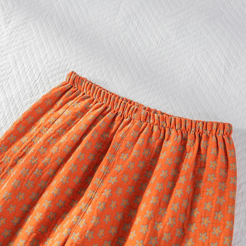 Pijama Sunny Bloom Feminino Longo em Algodão