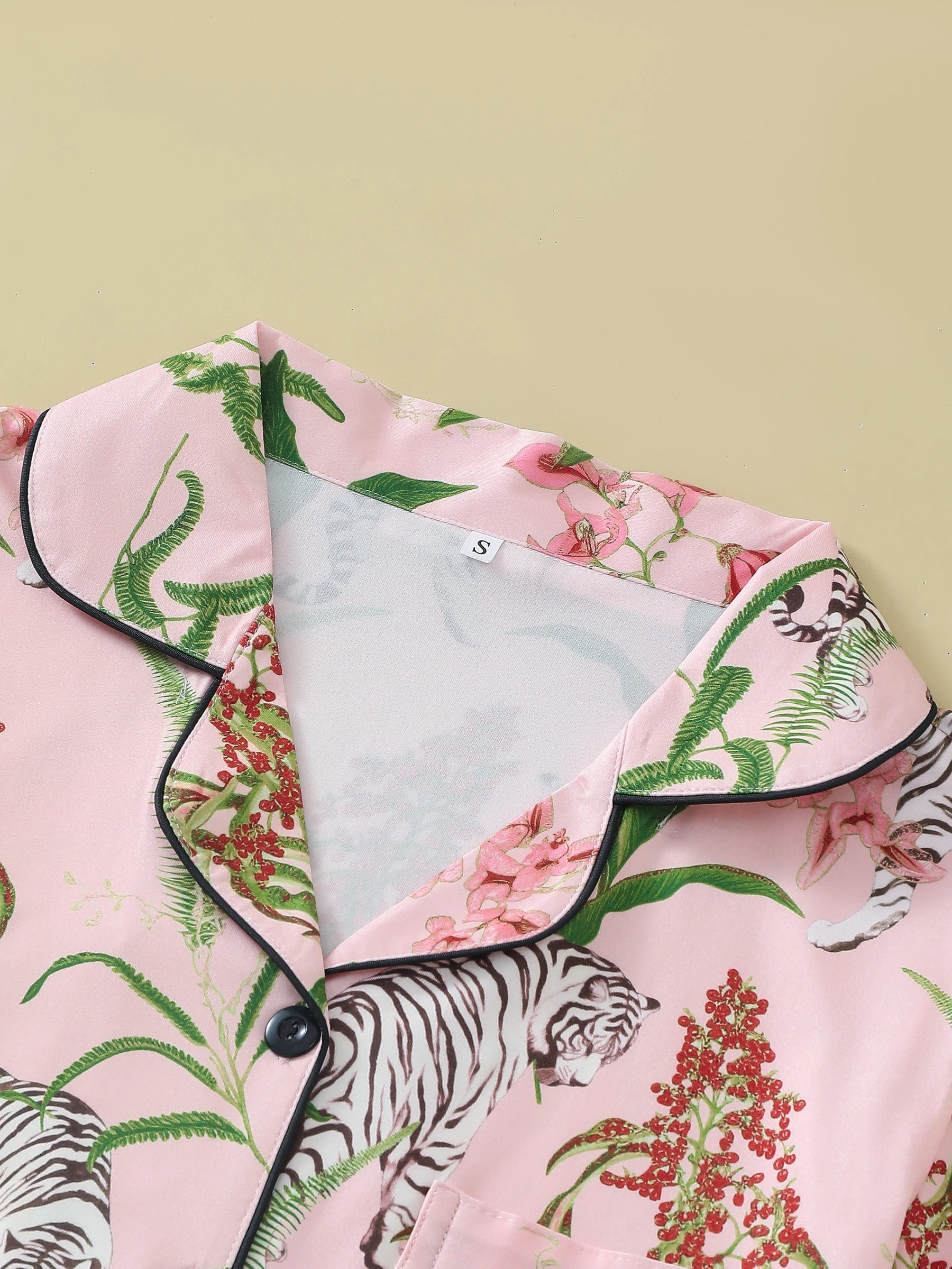Pijama Tigre Imperial Americano Feminino Curto