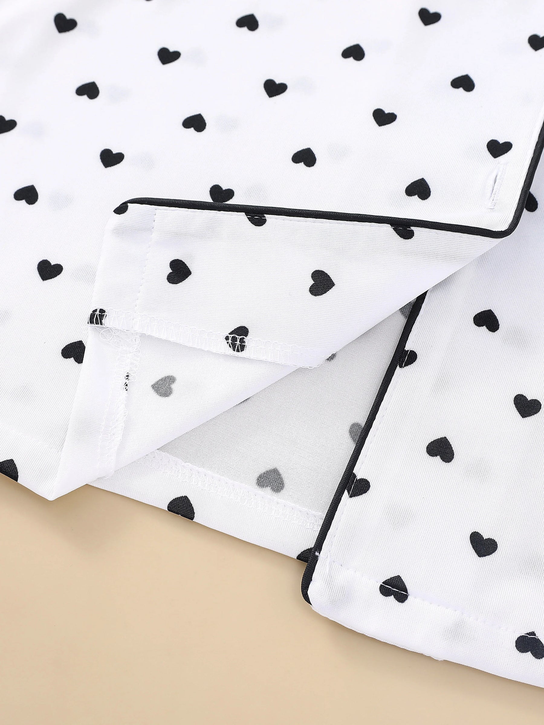 Pijama Amor em Preto & Branco Feminino Longo