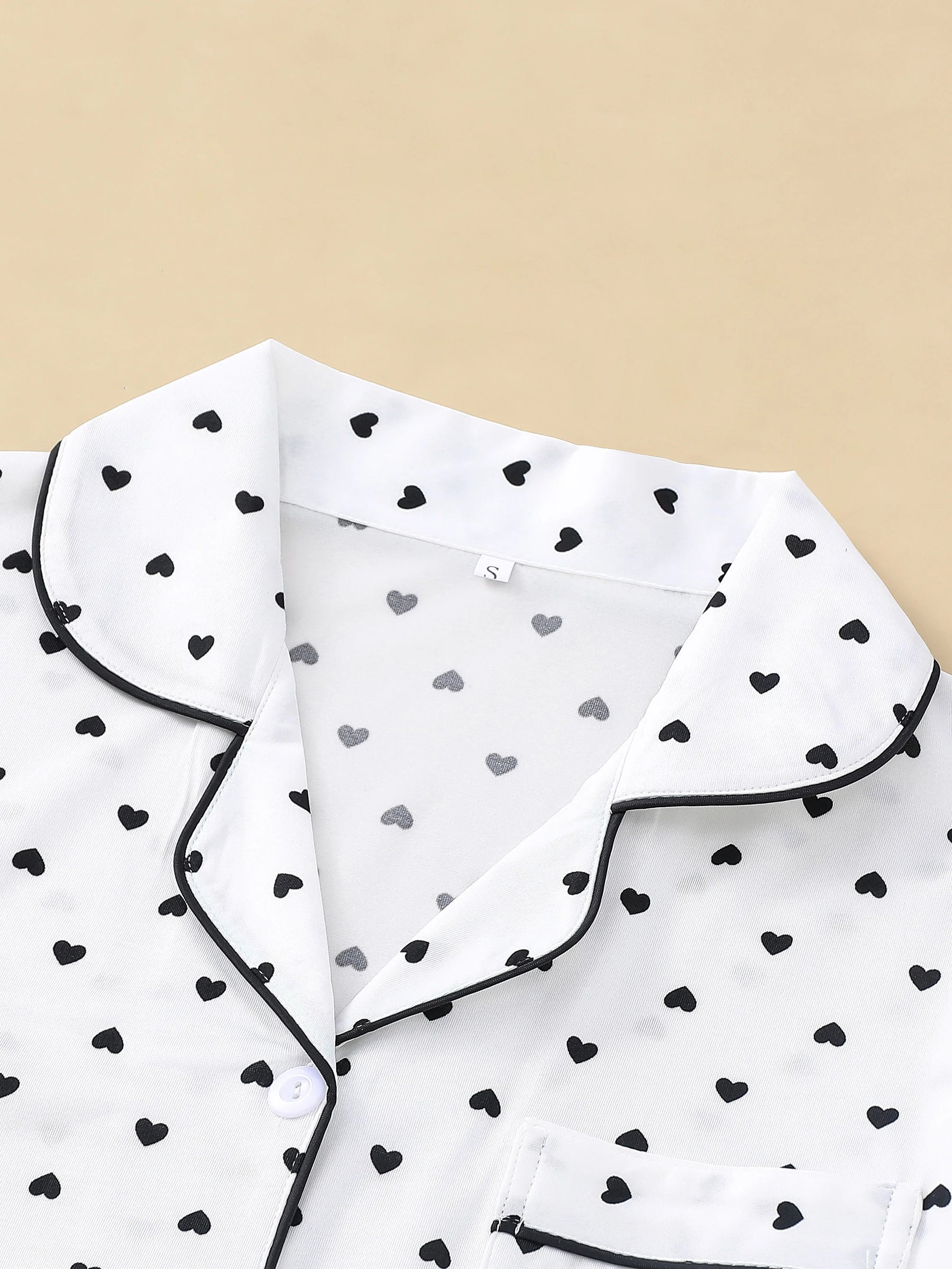 Pijama Amor em Preto & Branco Feminino Longo