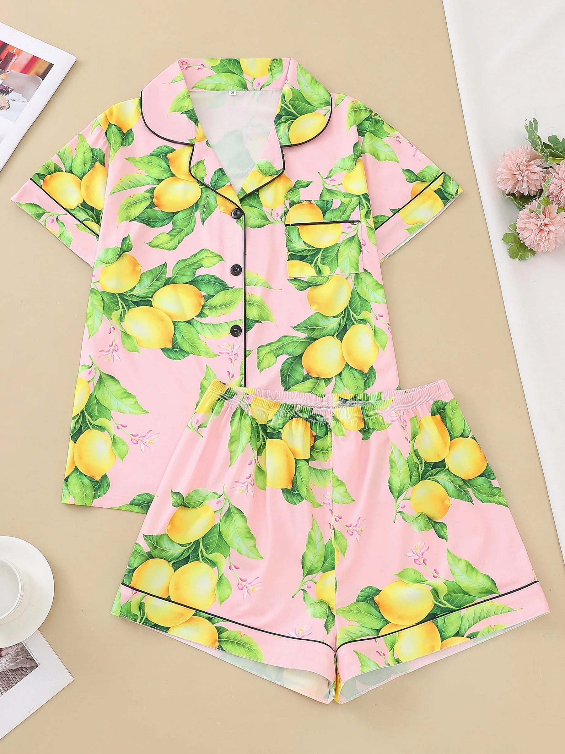 Pijama Limone Americano Feminino Curto