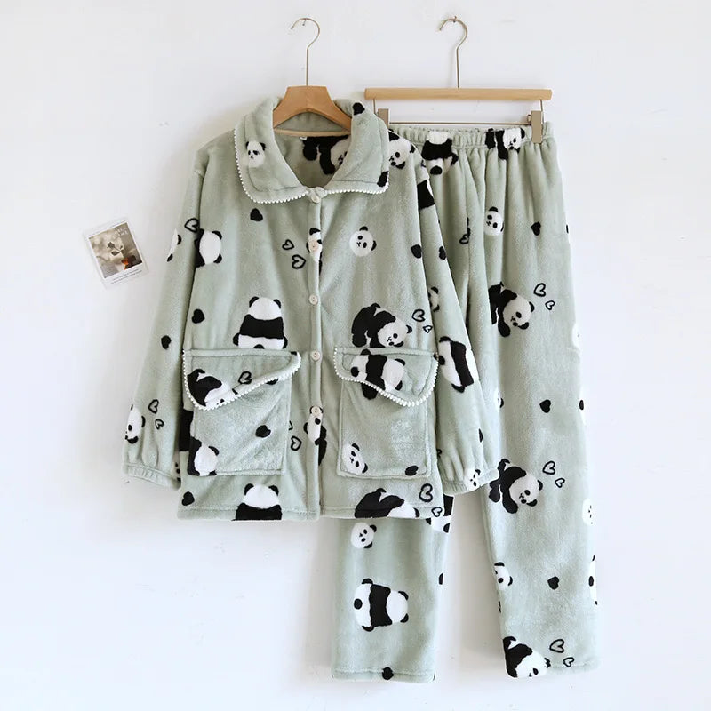 Pijama Flanelado Cozy Love Feminino Longo