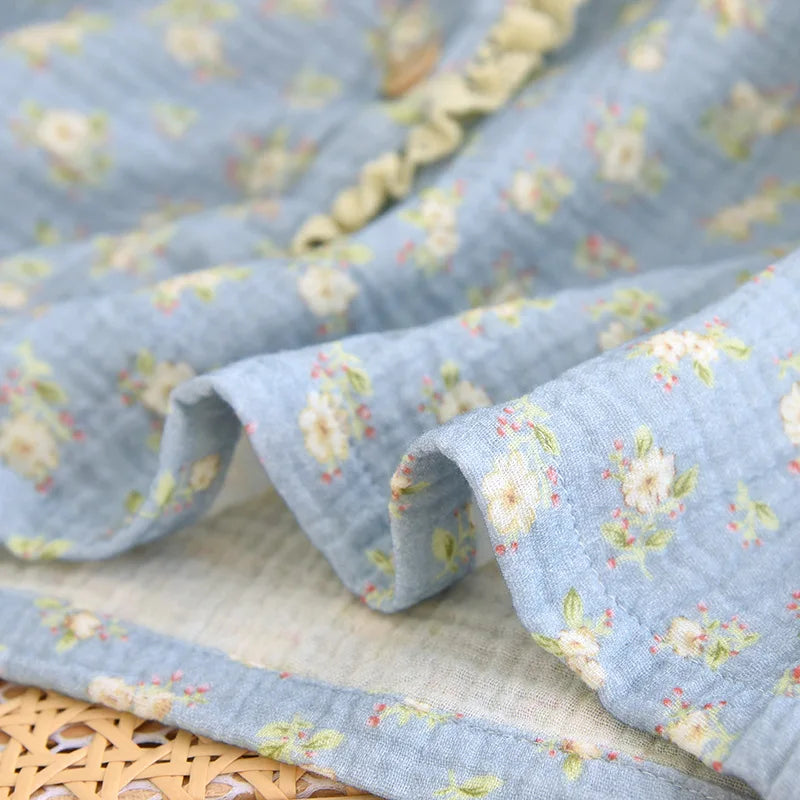 Pijama Flor da Manhã Feminino Longo em Algodão