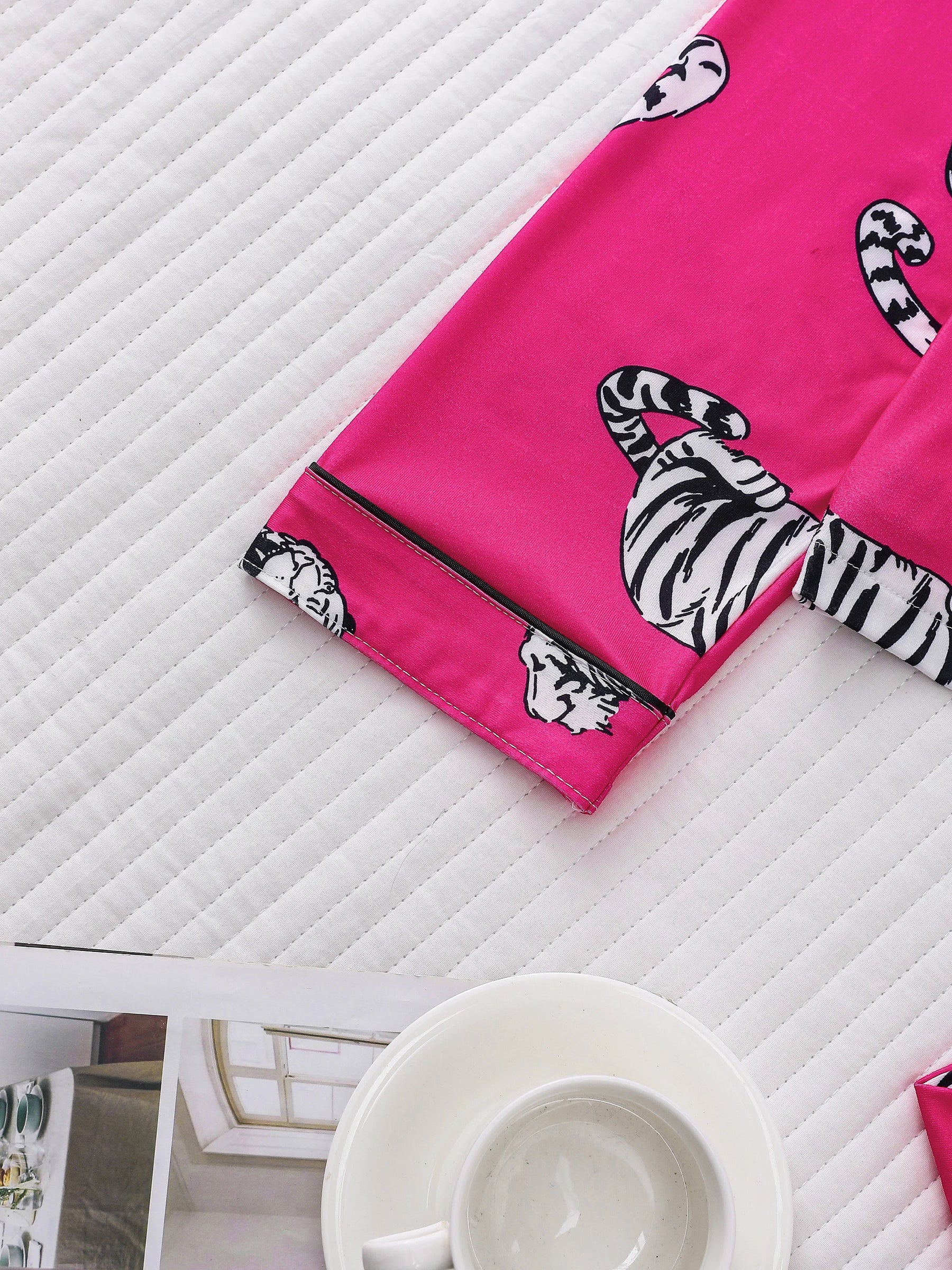 Pijama Pink Tiger Americano Feminino Longo
