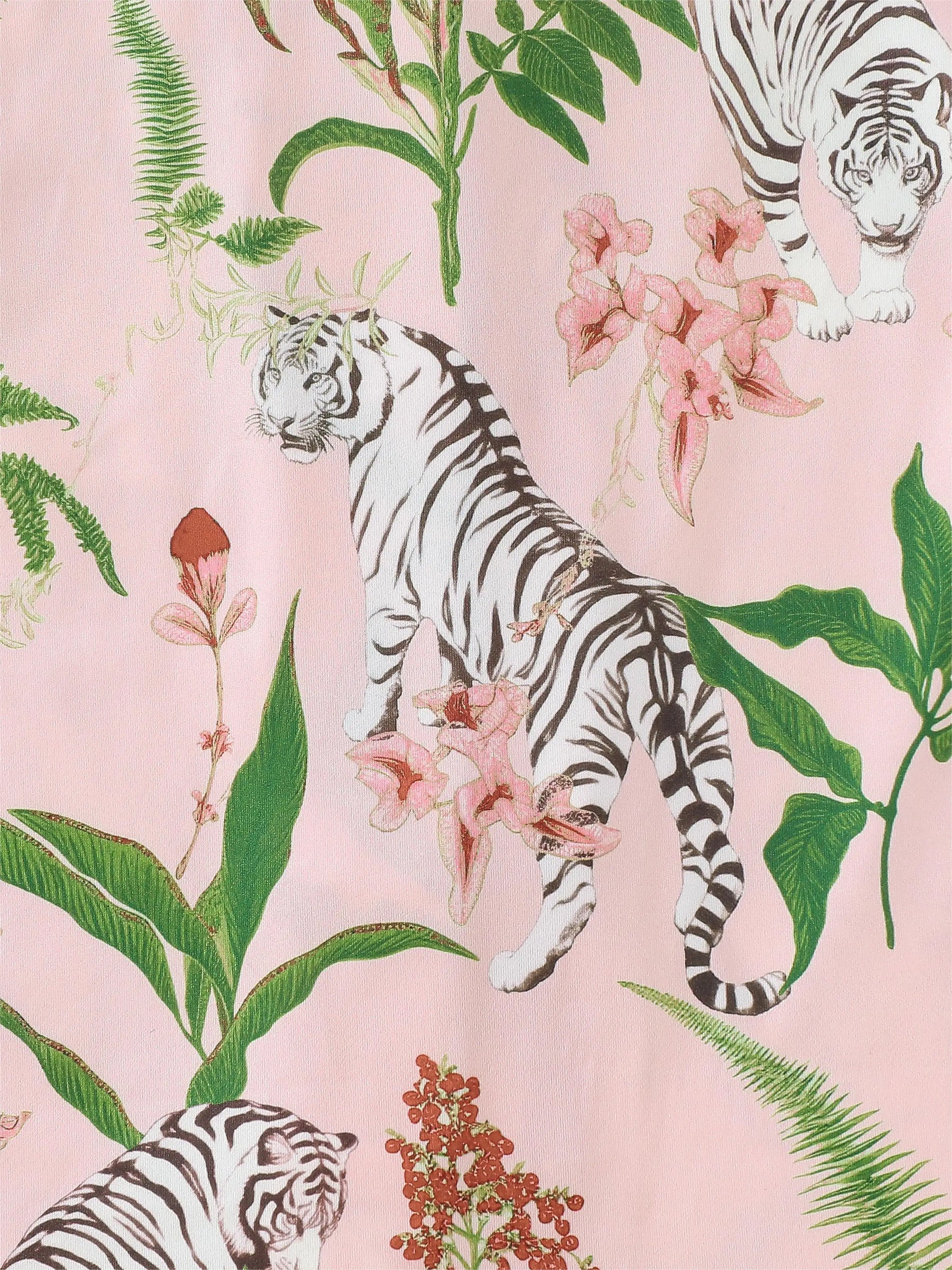 Pijama Tigre Imperial Americano Feminino Curto