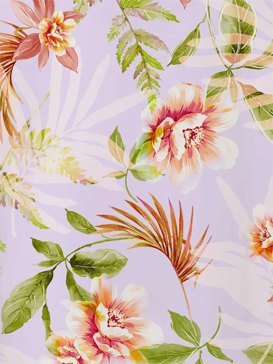 Pijama Jardim de Lavanda Americano Feminino Curto