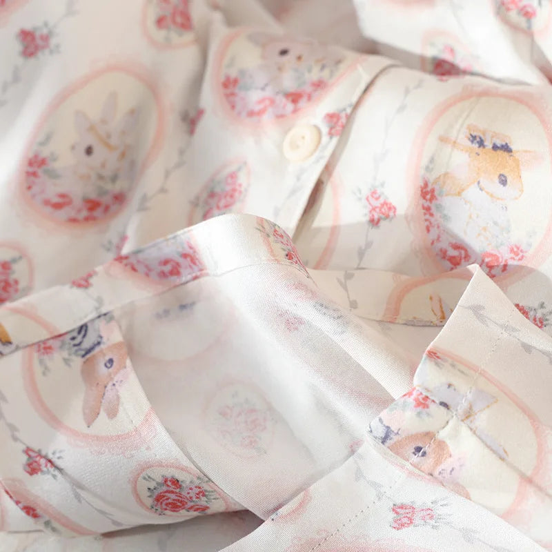 Pijama Dream Bunny Feminino Longo em Viscose