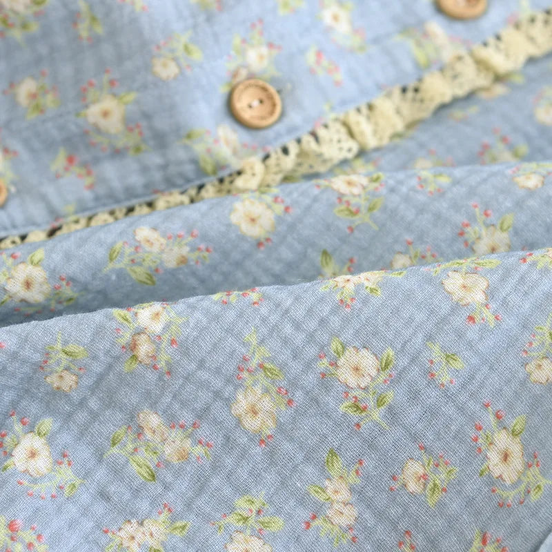 Pijama Flor da Manhã Feminino Longo em Algodão