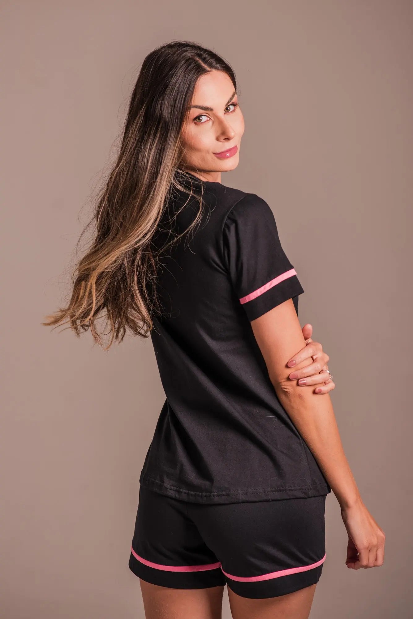 Pijama Midnight Chic Americano Feminino Curto