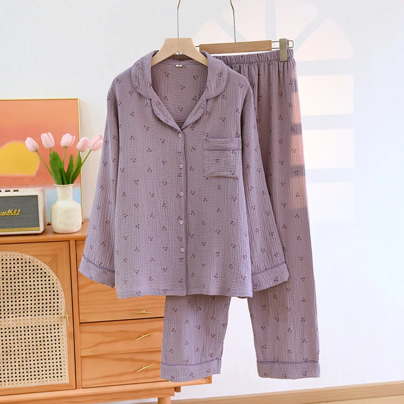 Pijama Doce Cereja Americano Feminino Longo