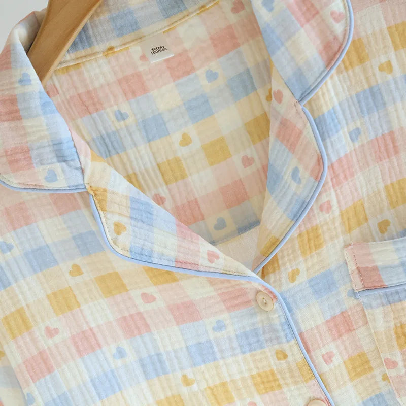 Pijama Casa Poesia Feminino Longo em Algodão