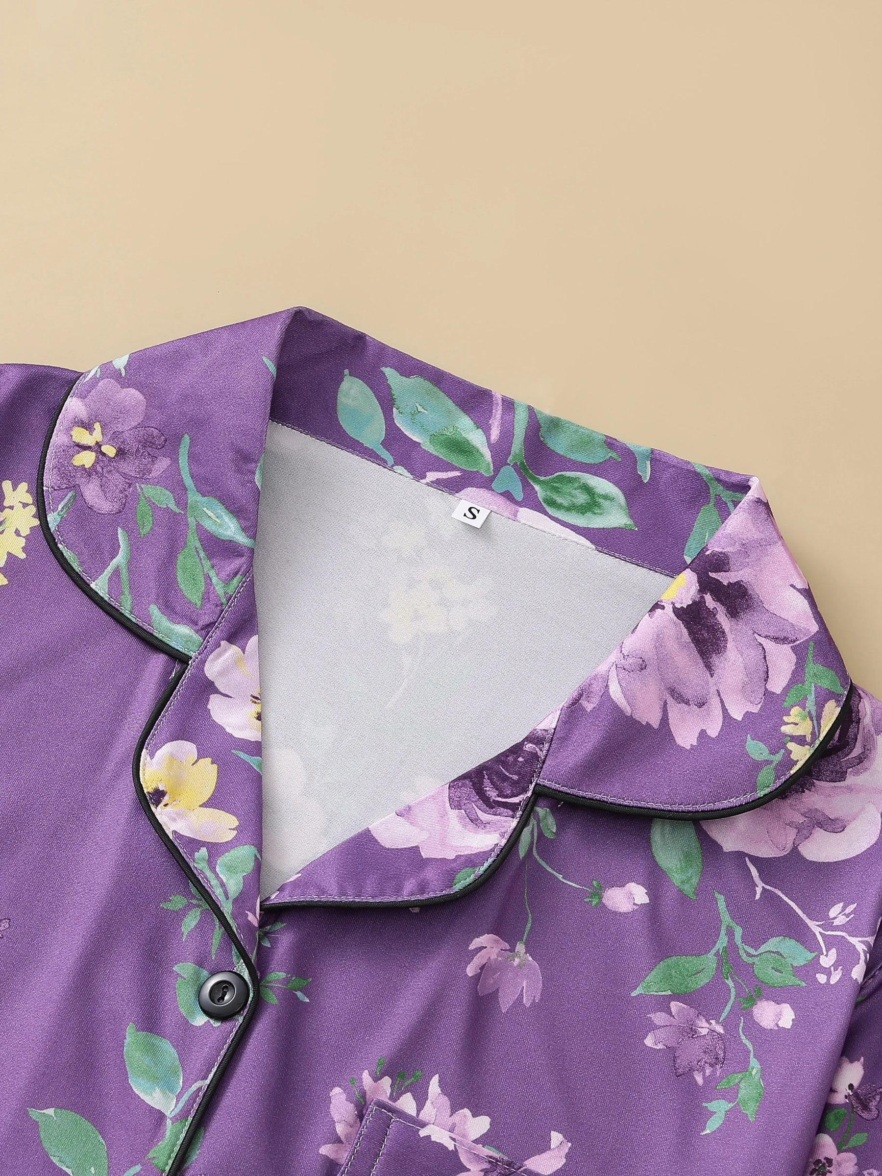 Pijama Lavanda di Sera Americano Feminino Curto