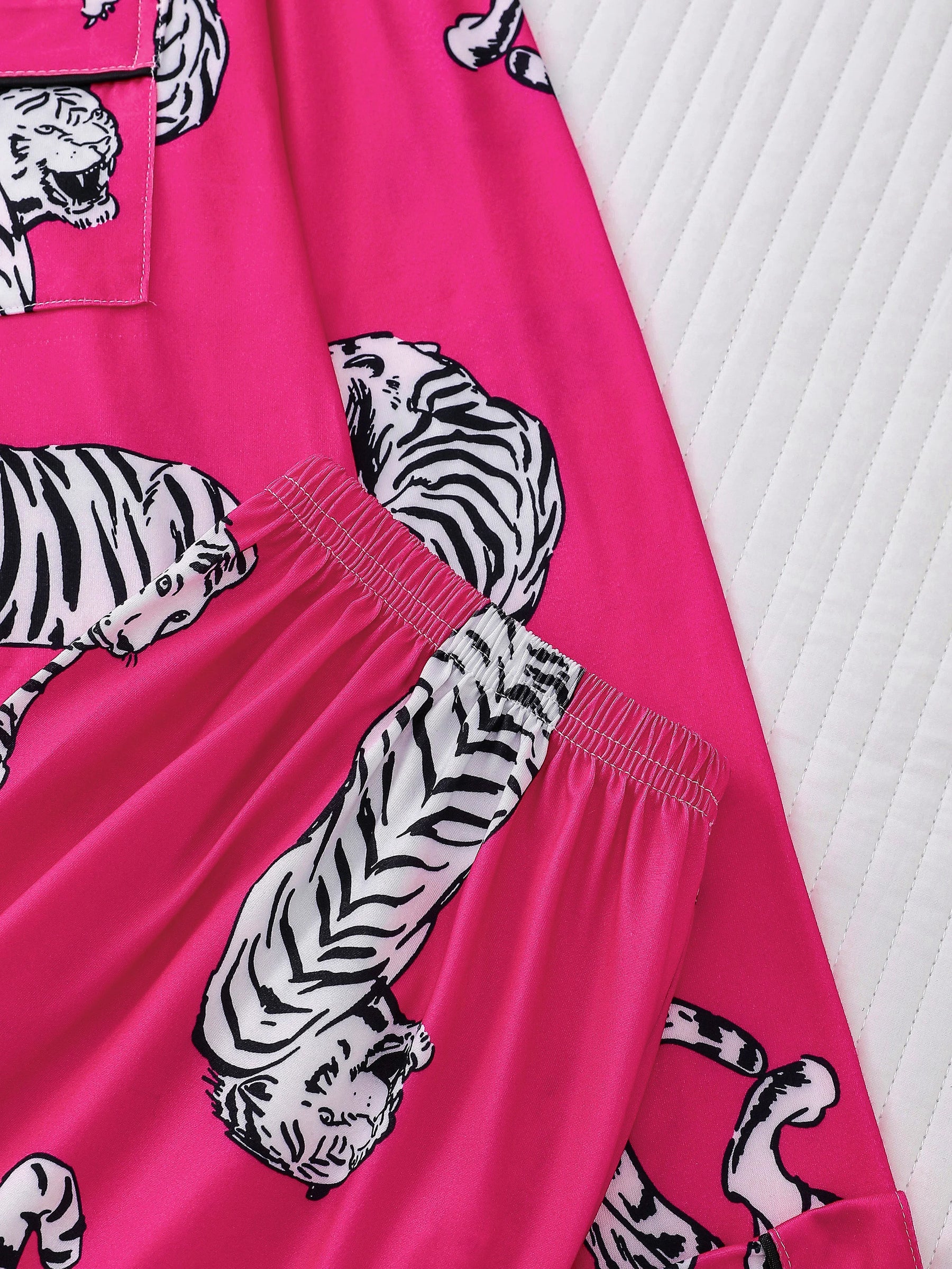Pijama Pink Tiger Americano Feminino Longo