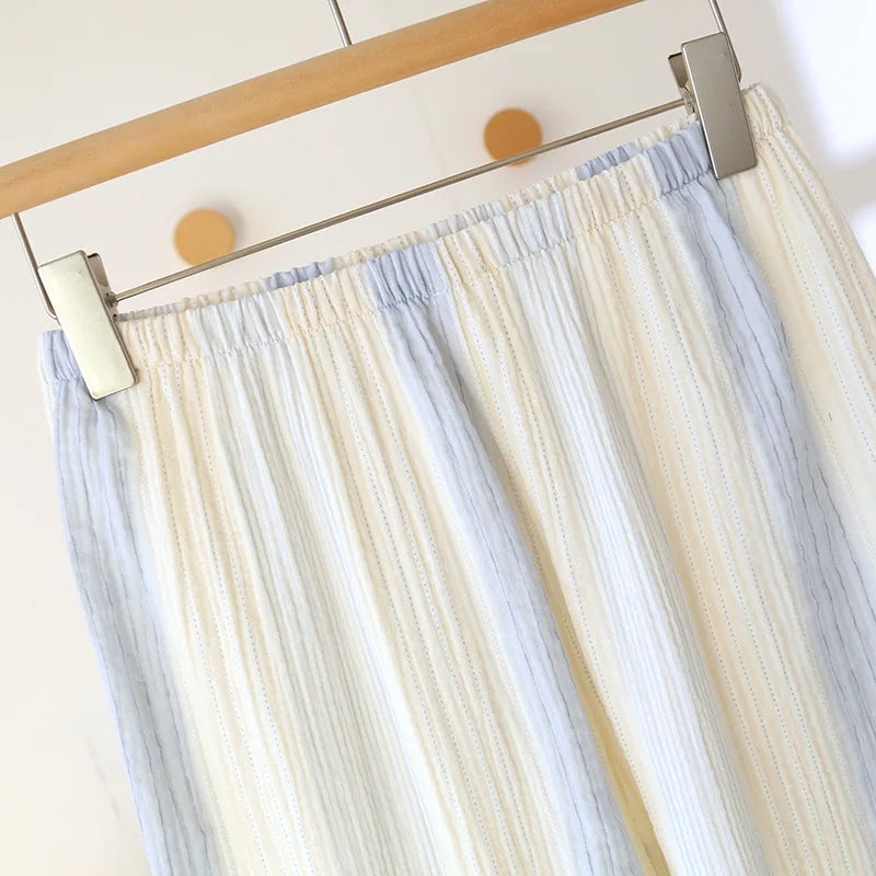 Pijama Céu de Fios Femino Longo em Algodão