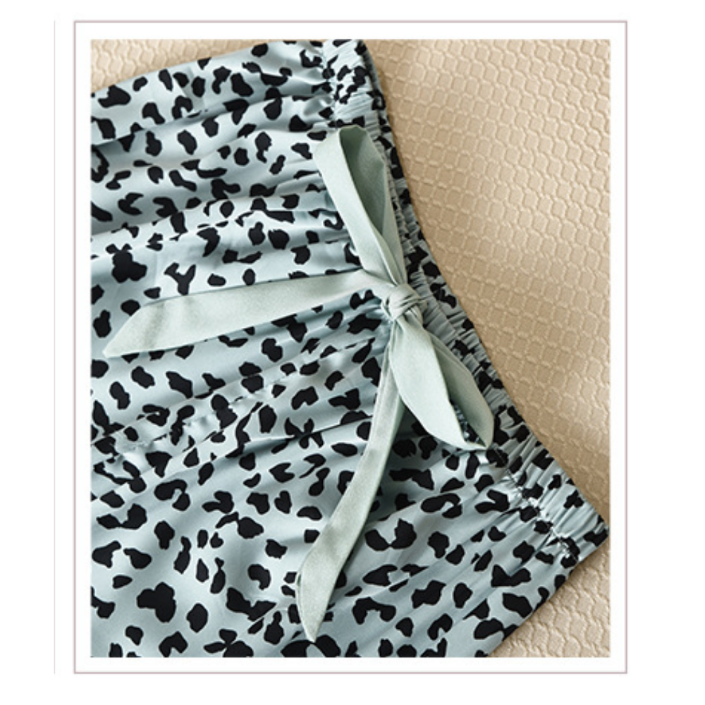 Pijama Animal Print Americano Feminino Longo