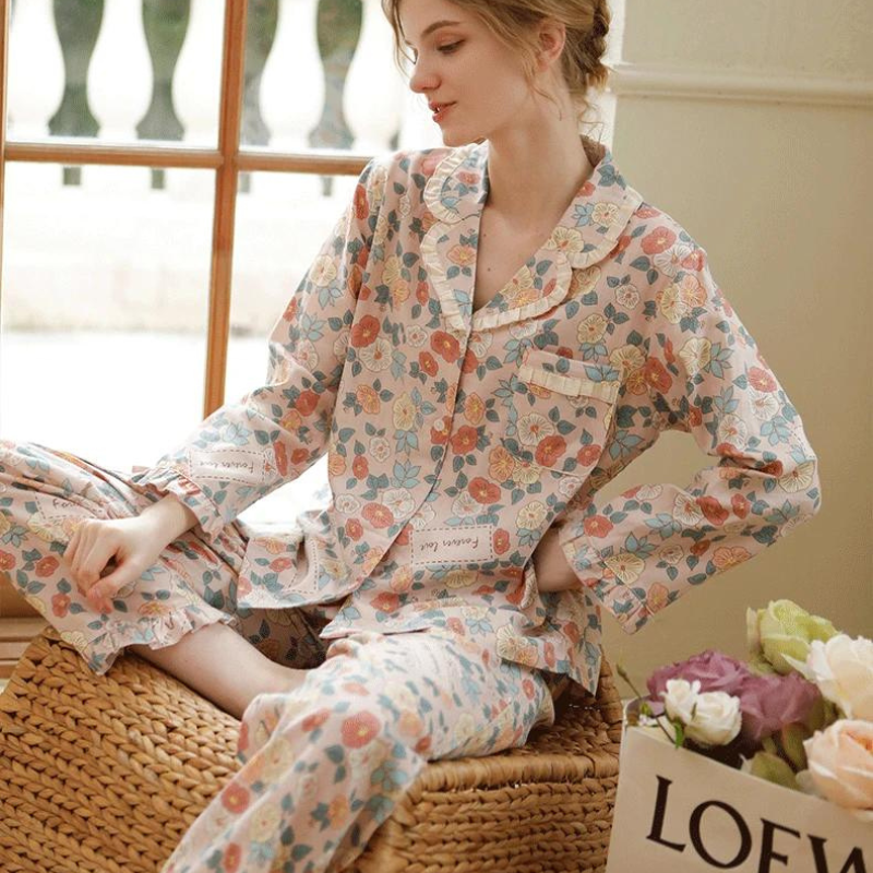 Pijama Adélia Americano Feminino Longo