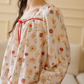 Pijama Aurora de Algodão Feminino Longo