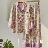 Pijama Tulipas Americano Feminino Longo