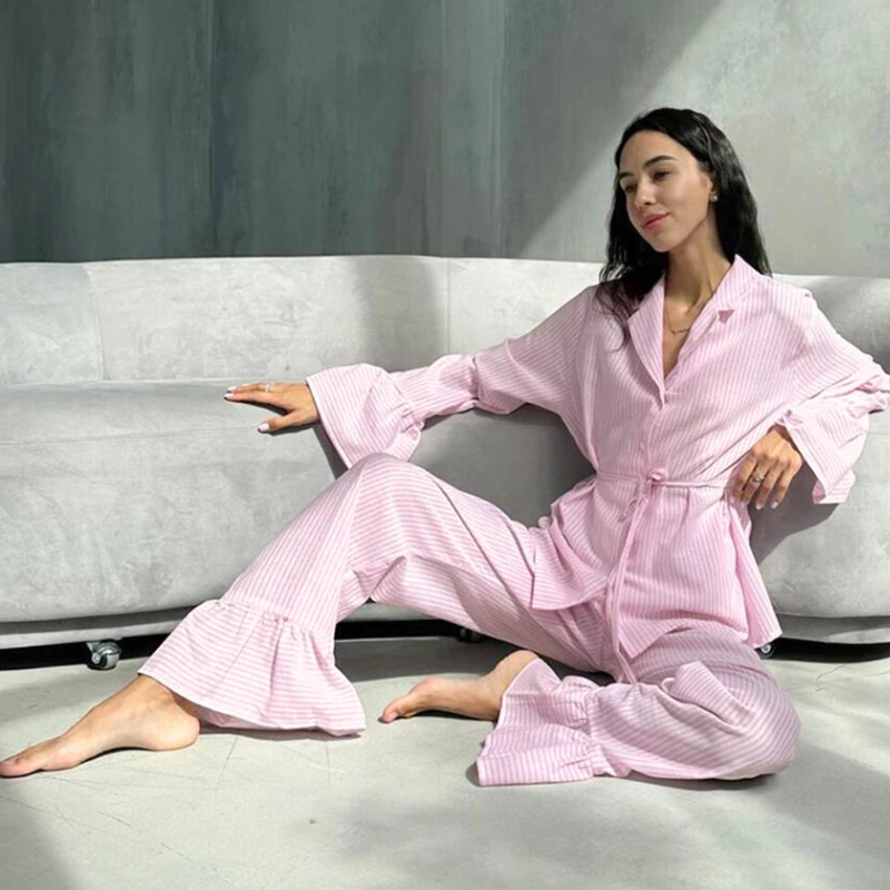 Pijama Fashion Tips Americano Feminino Longo