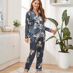 Pijama Longo Feminino em Cetim - Atenas