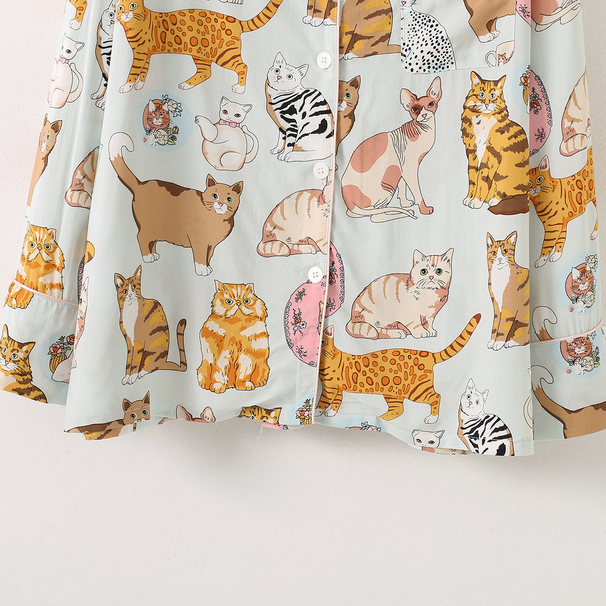 Pijama Funny Cats Americano Feminino Curto