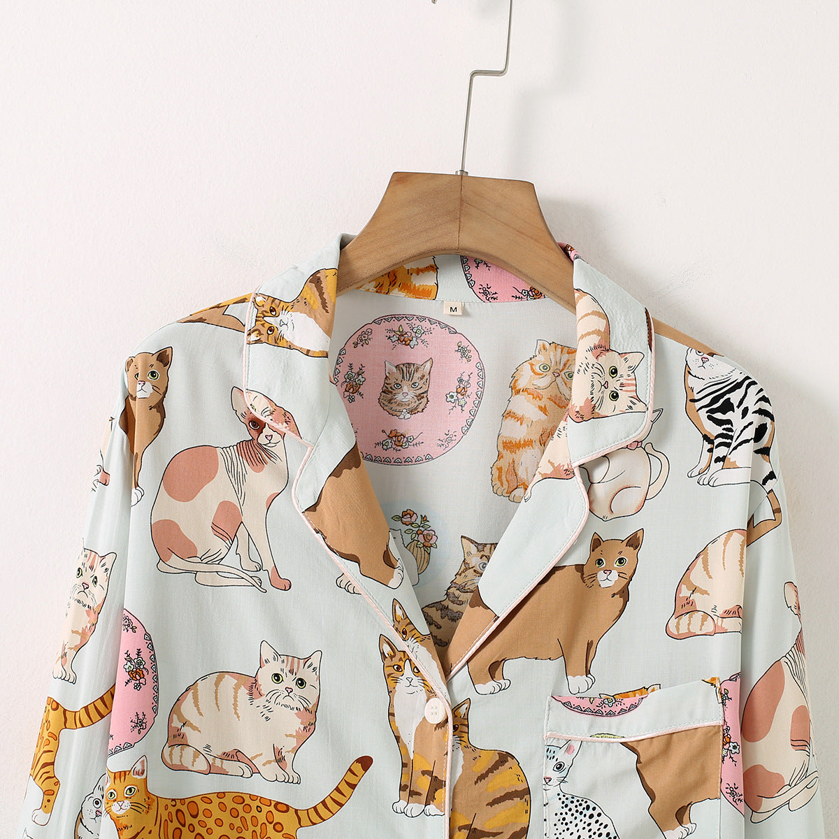 Pijama Funny Cats Americano Feminino Curto