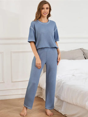 Pijama Calm Blue Feminino Longo